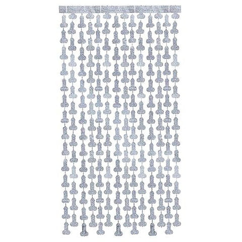 Glitterati Penis Party Disco Metallic Curtain