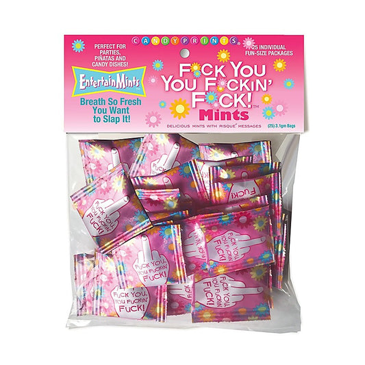 Fuck You You Fuckin Fuck Mints Bulk Bag Of 25 Party Packs