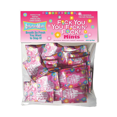 Fuck You You Fuckin Fuck Mints Bulk Bag Of 25 Party Packs