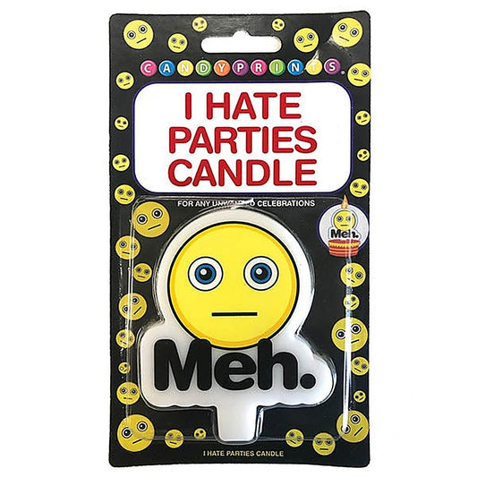 Meh I Hate Parties Novelty Candle by Little Genie