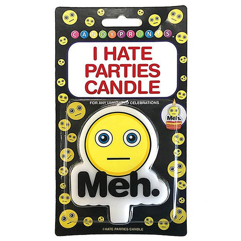 Meh I Hate Parties Novelty Candle by Little Genie