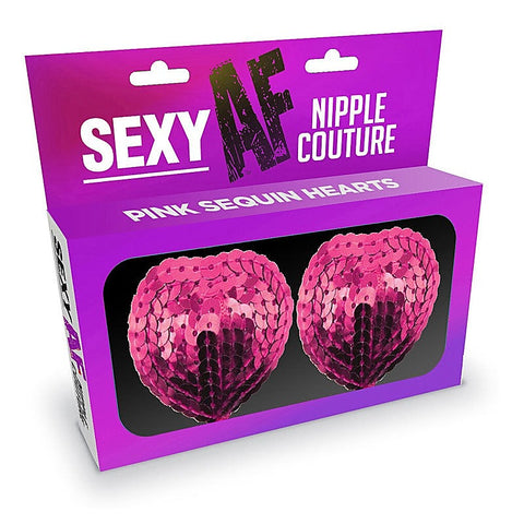 Heart Shape Nipple Couture Sequin Pasties by Little Genie