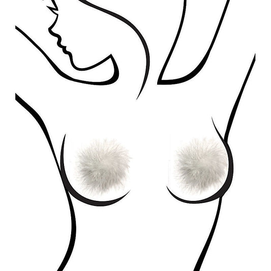 Sexy AF Marabou Reuseable Nipple Pasties by Little Genie