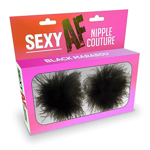 Sexy AF Marabou Reuseable Nipple Pasties by Little Genie