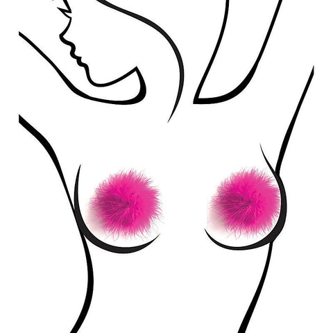 Sexy AF Marabou Reuseable Nipple Pasties by Little Genie