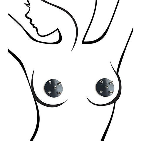 Sexy AF Black Studded Reuseable Nipple Pasties