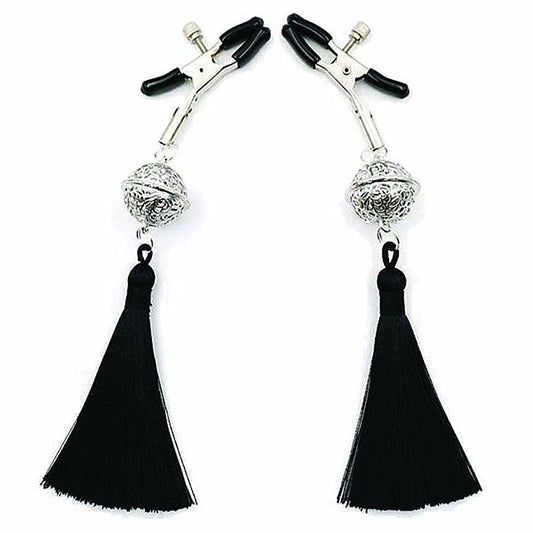 Sexy AF Black Tassel Nipple Clamps by Little Genie