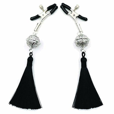 Sexy AF Black Tassel Nipple Clamps by Little Genie