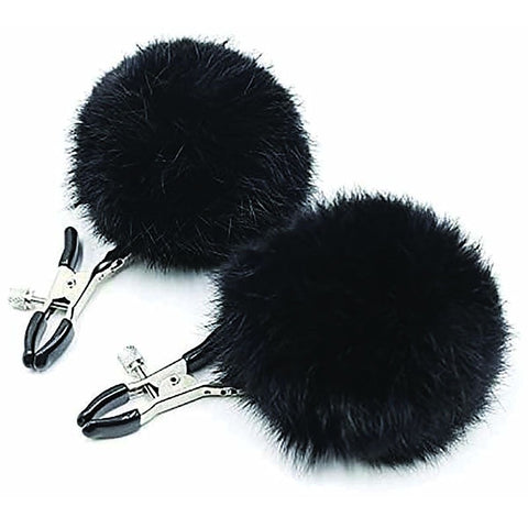 Sexy AF Puff Balls Nipple Couture Clamps by Little Genie