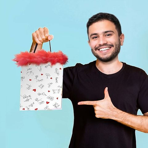 Naughty Stick Figures Novelty Gift Bag by Little Genie