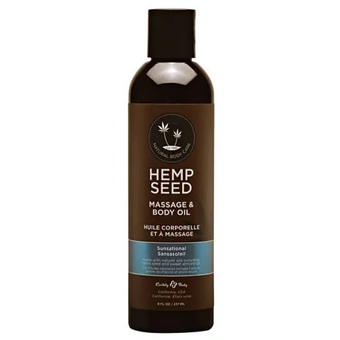 Scented Hemp Seed Massage and Body Oil by Earthly Body
