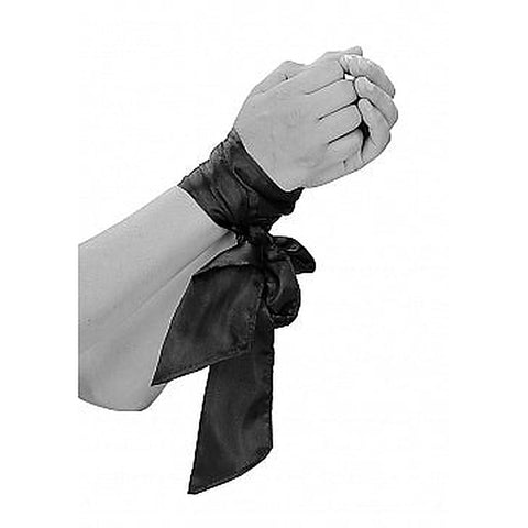 OUCH Black & White Bondage Silky Ribbon by Shots Toys