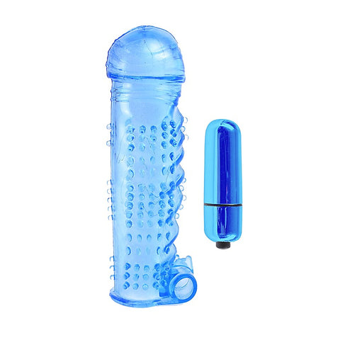 Classix Textured Penis Sleeve With Bullet by Pipedream