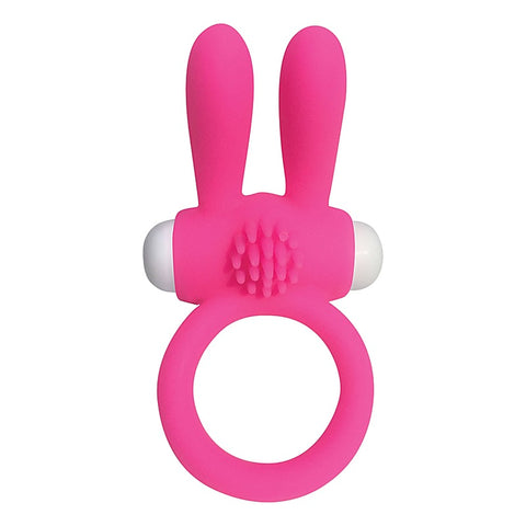 Neon Rabbit Vibrating Cock Ring by Pipedream
