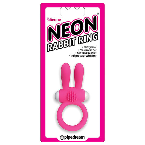 Neon Rabbit Vibrating Cock Ring by Pipedream