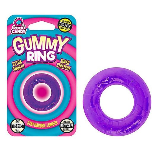 Gummy Stretchy Cock Rings Set by Rock Candy Toys