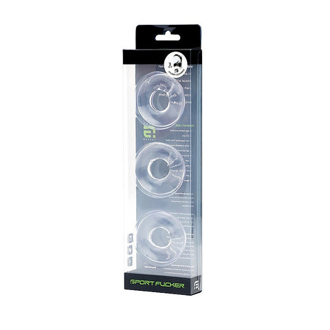 Super Stretchy Rubber Cock Ring Set by Sport Fucker