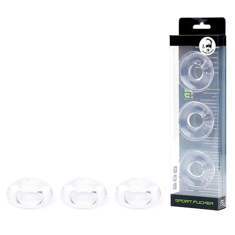 Super Stretchy Rubber Cock Ring Set by Sport Fucker