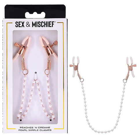 Peaches N CreaMe Pearl Nipple Clamps by Sportsheets
