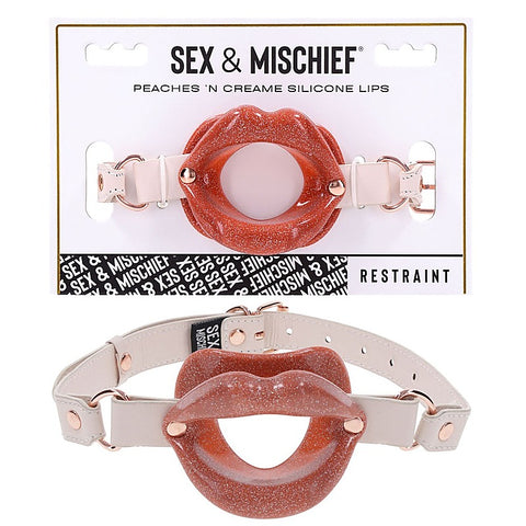 Peaches N CreaMe Silicone Lips BDSM Gag by Sportsheets