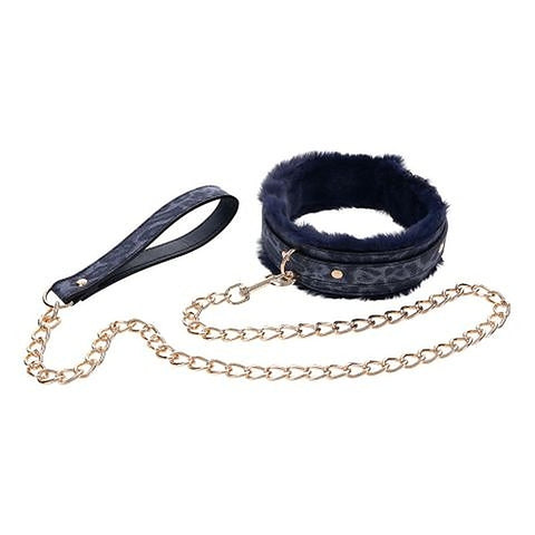 Cougar Fur Bondage Collar & Leash by Sportsheets