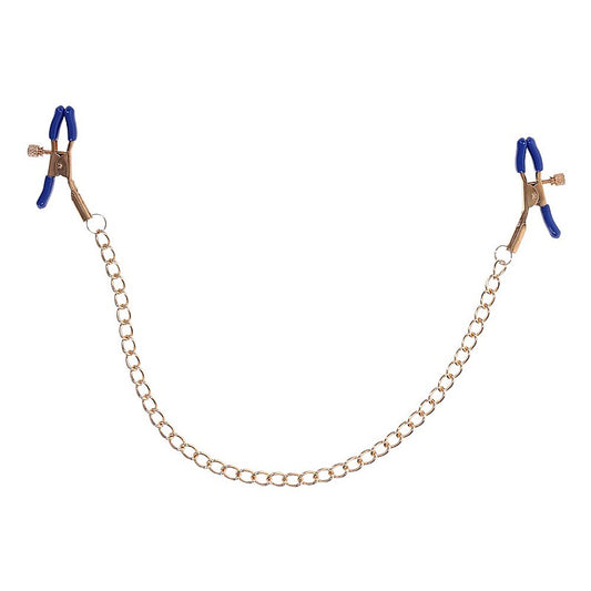 Sex & Mischief Cougar Chained Nipple Clamps by Sportsheets