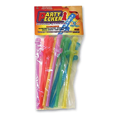 Party Pecker Sipping Coloured Dicky Straws by Ozze Creations
