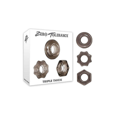 Zero Tolerance Triple Thick Cock Ring Set by Evolved