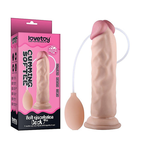 8.5 Inch Soft Ejaculation Realistic Cock With Ball