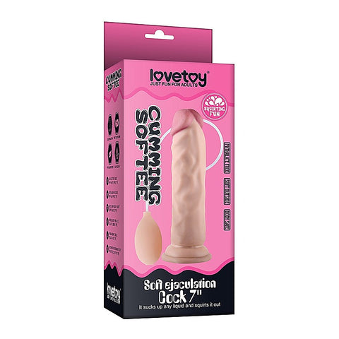 8.5 Inch Soft Ejaculation Realistic Cock With Ball