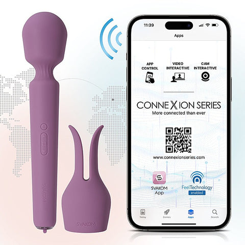 Emma Neo 2 Rabbit Ears Body Wand Massager by Svakom