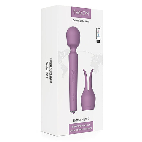 Emma Neo 2 Rabbit Ears Body Wand Massager by Svakom