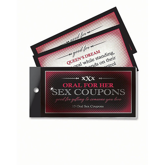 Oral For Her Sex Coupons Set of 15 by Little Genie