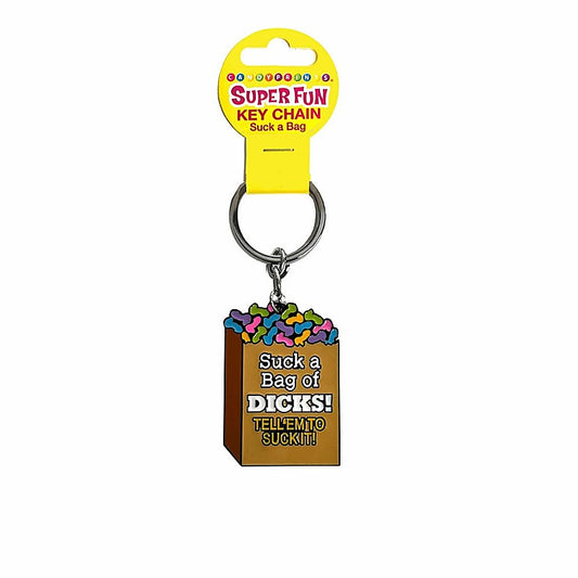 Super Fun Suck A Bag Novelty Key Chain by Little Genie