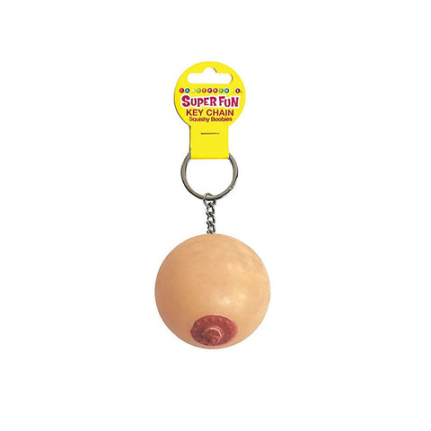 Super Fun Squishy Boob Novelty Key Chain by Little Genie