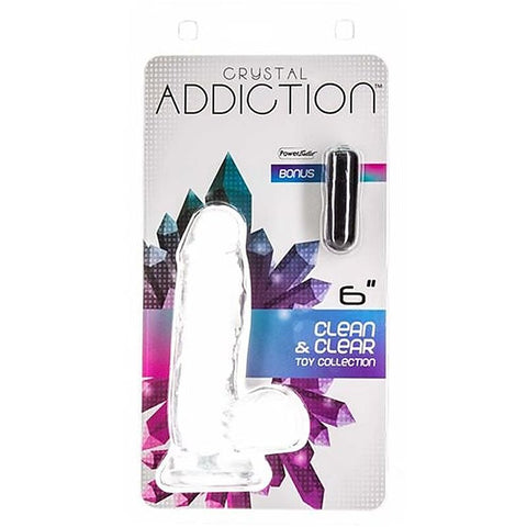 Addiction Crystal Realistic Dildo with Balls by BMS Factory