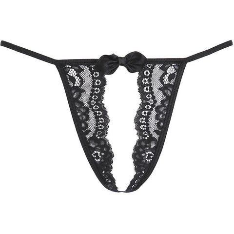 Lace Open Front G-String Panty by Axami Lingerie