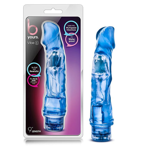 B Yours Vibe 6 Realistic Dildo Vibrator by Blush Novelties