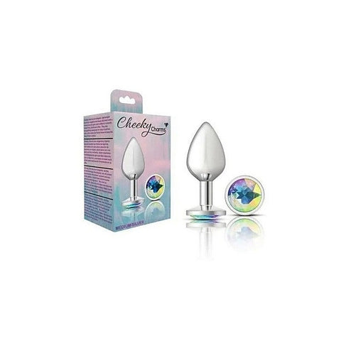 Cheeky Charms Silver Round Butt Plug by Viben