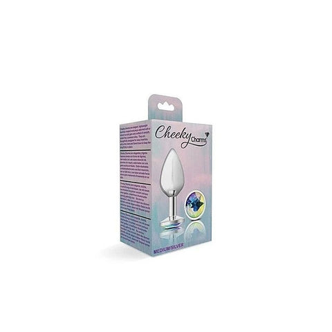 Cheeky Charms Silver Round Butt Plug by Viben