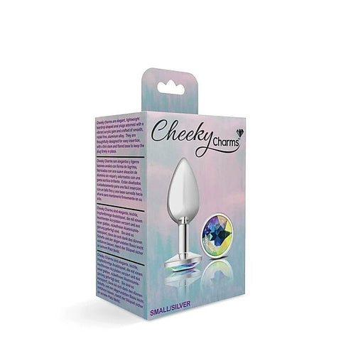 Cheeky Charms Silver Round Butt Plug by Viben