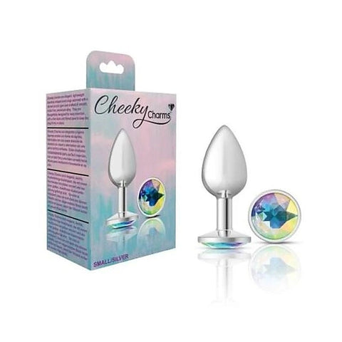 Cheeky Charms Silver Round Butt Plug by Viben