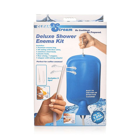 Deluxe Shower Enema Bag and Nozzle Kit by XR Brands