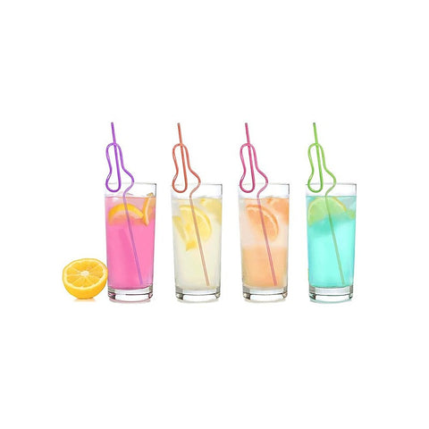 Glittering Hen's Party Silly Straws - Set of 8