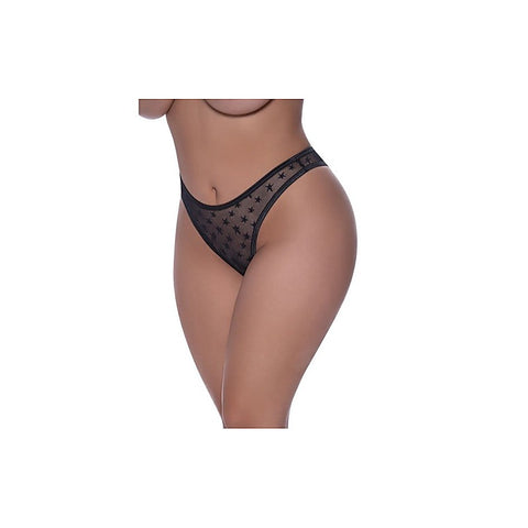 High Waist Micro Star Womens Thong by Magic Silk