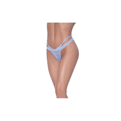 Exposed Lingerie Cross Elastic Strap Split Women's Thong