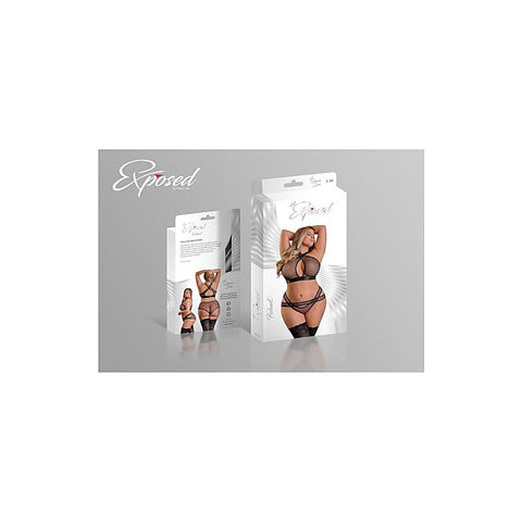Exposed Lingerie Split Crotch Lace Boy Short by Magic Silk