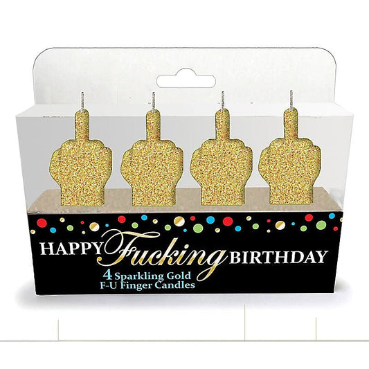 Glittering Golden Candles by Little Genie