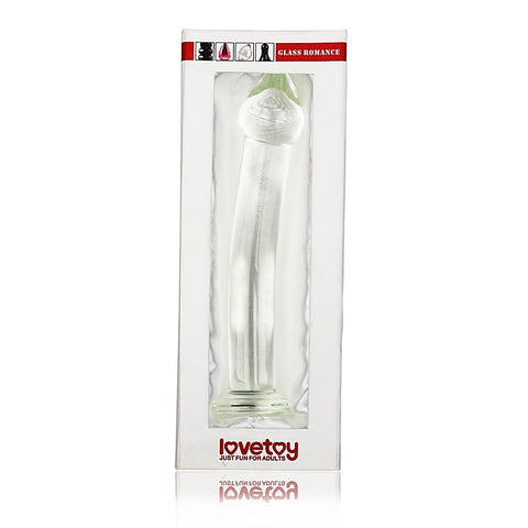 Glass Romance 3 Realistic Glass Dong by Lovetoy