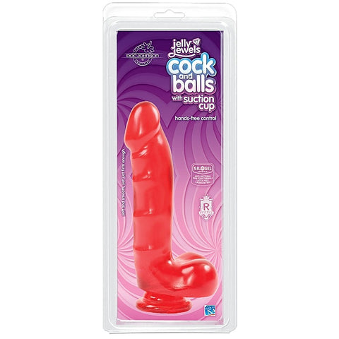 Jelly Jewels Realistic Cock And Balls by Doc Johnson